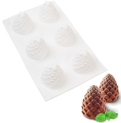 Форма для муссовых десертов ШИШКИ, 6 ячеек Изображение Форма для муссовых десертов ШИШКИ, 6 ячеек